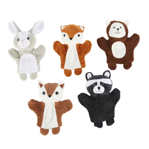 Kids Children's toys | Multicoloured forest puppet animals (x5) - LP94463