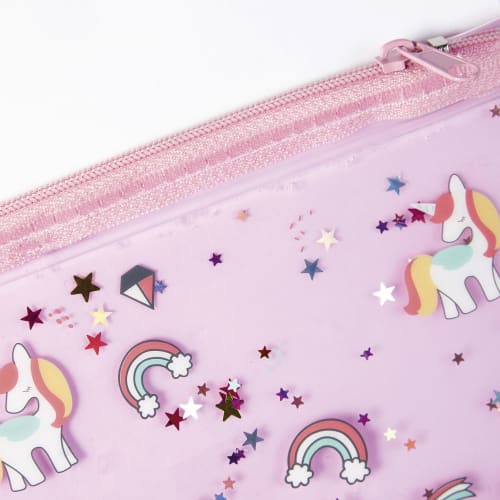 pink glitter clutch