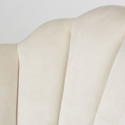 Sofas und sessel Sessel | Muschelsessel mit beigem Samtbezug - EC84808