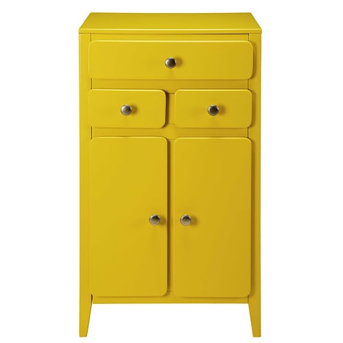 Mustard Yellow 2 Door 3 Drawer Entryway Unit Thelma Maisons Du Monde