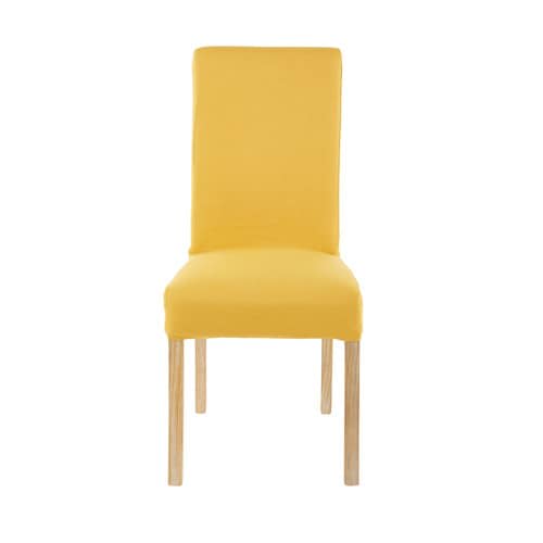 Mustard Yellow Cotton Chair Cover 41x70 Maisons du Monde