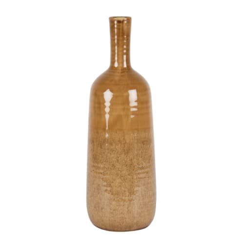 Decor Vases | Mustard Yellow Stoneware Vase H41 - DD43458