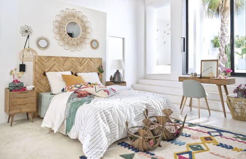 Nachttisch Im Vintage Stil Aus Mangoholz Mit Schubladen B 45 Cm