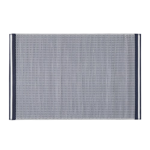 Navy Blue and White Polypropylene Outdoor Rug 120x180 GRAND HOTEL