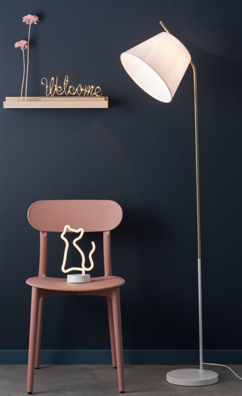 Neon Chat A Poser Blanc Maisons Du Monde