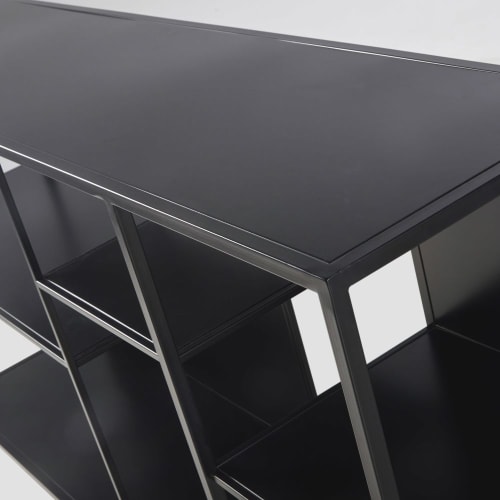 Möbel Regale | Niedriges Regal aus feinem schwarzem Metall - WR96963