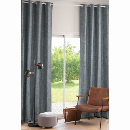 Osenvorhang Aus Gewebter Jacquard Baumwolle In Pfauenblau 130x300