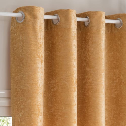 Osenvorhang Aus Senfgelbem Samt 140x300 1 Vorhang Vint Maisons