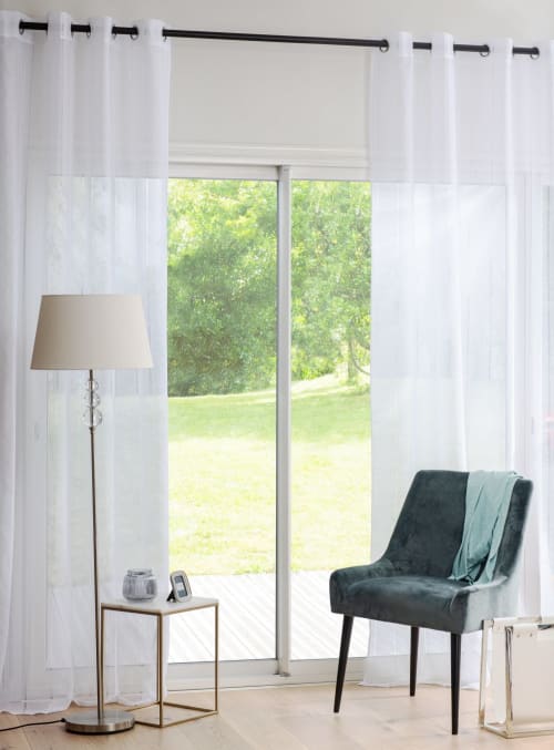 Textil Gardinen und Vorhänge | Ösenvorhang, weiß, 1 Vorhang 140x270 - AU47437