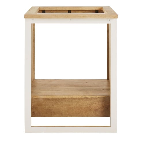 Ofenunterschrank aus massivem Mangoholz, weiß Cezanne | Maisons du Monde