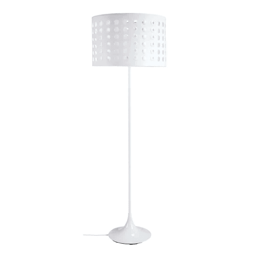 Opengewerkte staande lamp wit H165 Halo Maisons du Monde