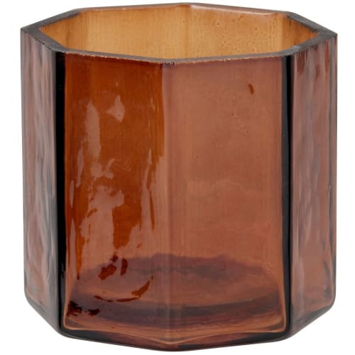 Orange glass tealight