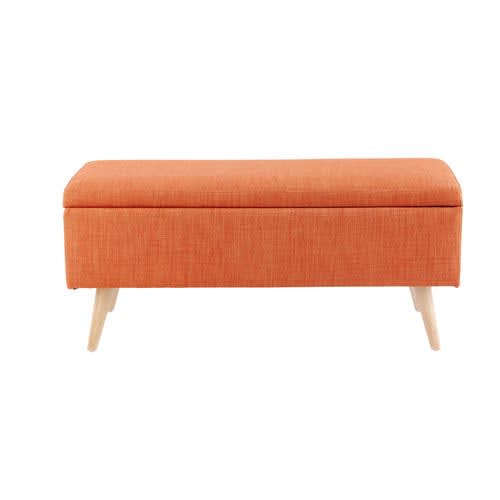 Orange Vintage Storage Bench Oliver Maisons du Monde
