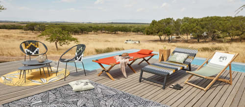 Outdoor Teppich Rund Und Grun Bedruckt Mit Blattmotiven D160