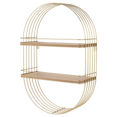 Oval Gold Metal Shelving Unit Aldo Maisons du Monde