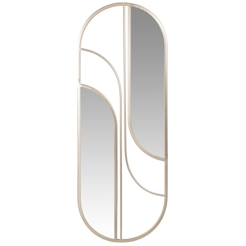 Arabisch rommel Gastheer van Ovale vergulde metalen wanddecoratie met spiegels 30 x 80 cm ALVARO |  Maisons du Monde