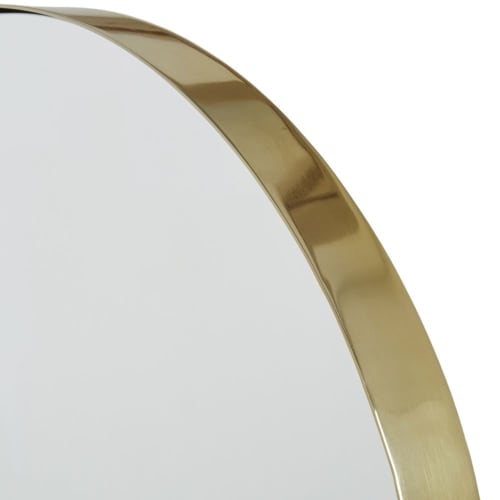Dekoration Wandspiegel und Barock Spiegel | Ovaler Spiegel aus goldfarbenem Metall, 51x118cm - KO32974