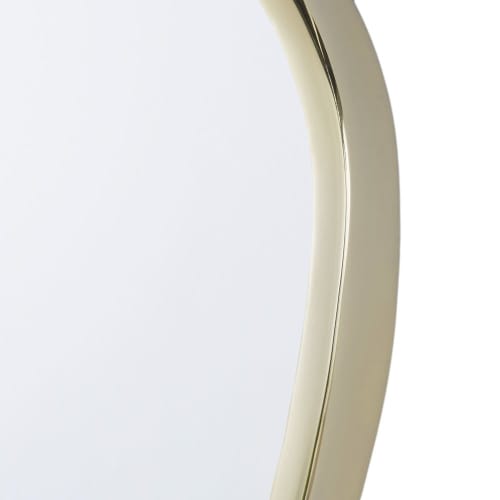Dekoration Wandspiegel und Barock Spiegel | Ovaler Spiegel aus goldfarbenem Metall, 61x141cm - ZK59798