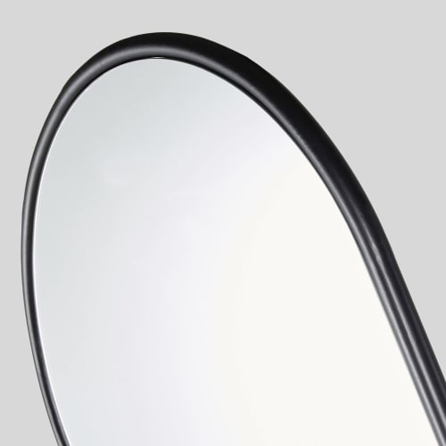 Dekoration Wandspiegel und Barock Spiegel | Ovaler Spiegel aus Metall, schwarz 54x173 - QQ83600
