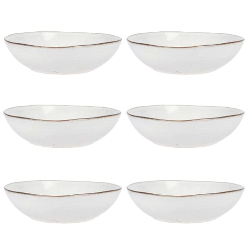 Pale Grey Stoneware Soup Plate - Set of 6
