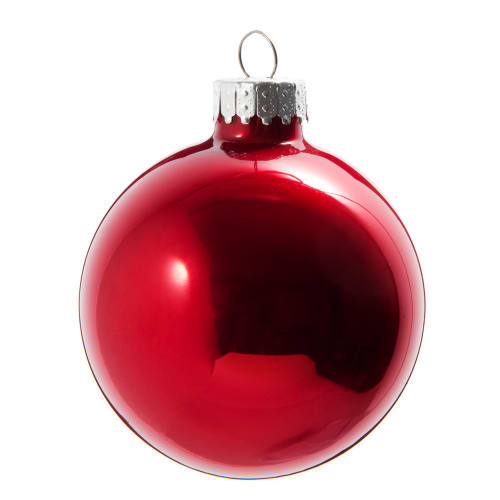 Pallina Di Natale In Vetro Colorato Rosso Opal Maisons Du Monde