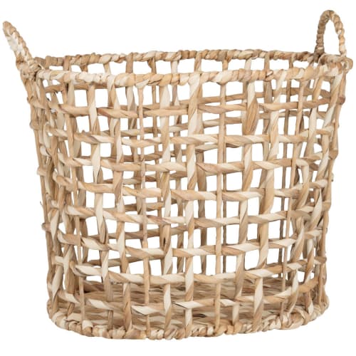 Palm fibre and plant fibre cut out basket