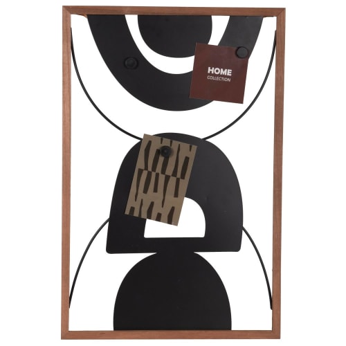 Panel multifotos de metal negro y marrón