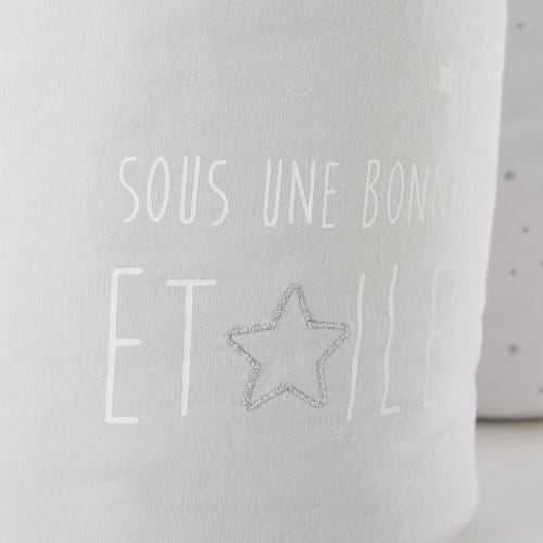 Paniers De Rangement En Coton Gris Et Blanc X2 Celeste Maisons Du Monde