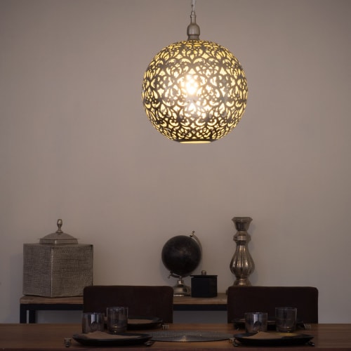 Pantalla para lámpara de techo de metal cincelado Rabia | Maisons du Monde