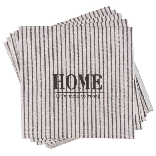 Paquet de 20 serviettes en papier motifs à rayures - Lot de 2
