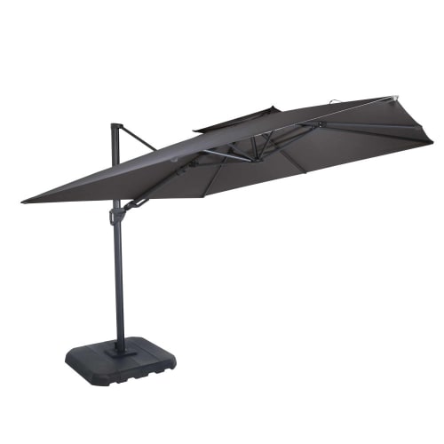 Parasol Deporte Professionnel En Aluminium Et Toile Gris Anthracite Shadow Business Maisons Du Monde