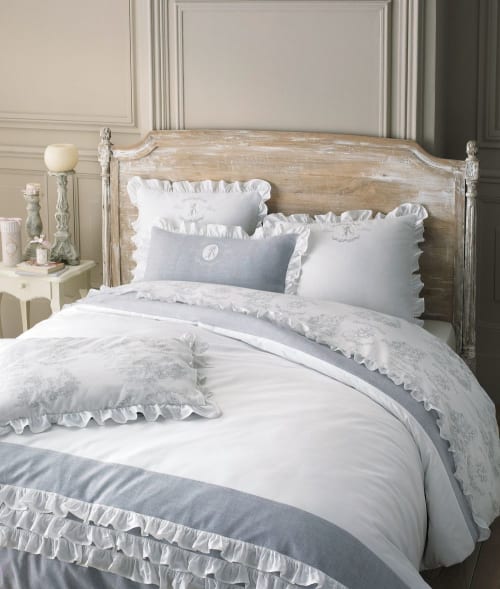 Parure da letto 240 x 260 cm bianca in cotone