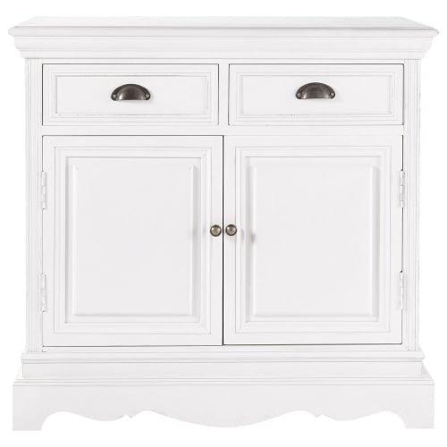 Shabby Chic Credenze Maison Du Monde.Paulownia Wood Sideboard In White W 86cm Josephine Maisons Du Monde