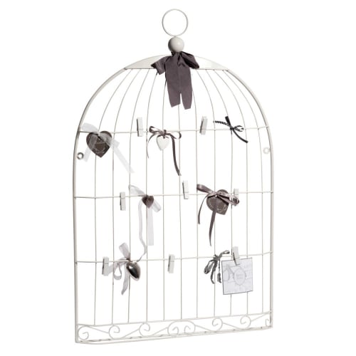 Pele Mele En Metal Blanc 51 X 80 Cm Oiseau Maisons Du Monde