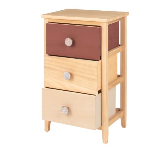 Pequeño mueble de almacenaje con 3 cajones tricolores Maisons du Monde