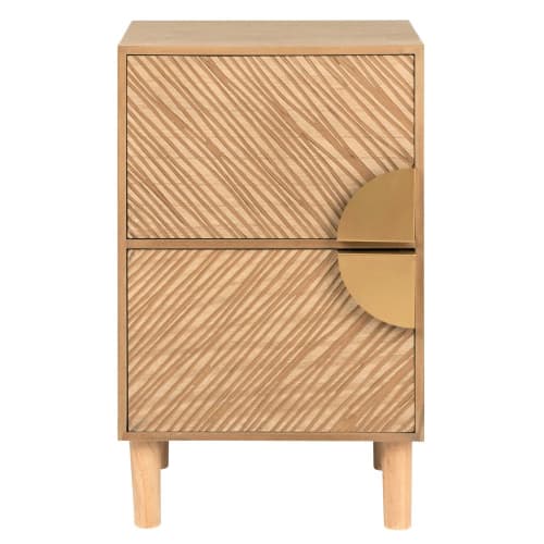 Petit meuble de rangement 2 tiroirs sculptés | Maisons du Monde
