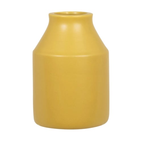 Petit vase en porcelaine jaune moutarde H13 | Maisons du Monde
