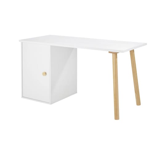 Pieds De Bureau Reglables En Pin X2 Mika Maisons Du Monde