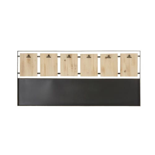 Pine And Slate Photo Montage Board With 6 Clips Narbonne Maisons Du Monde