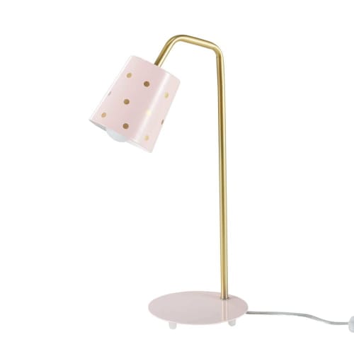 Lampe De Bureau En Metal Rose Cooky Maisons Du Monde Metal Desk Lamps Pink Desk Lamps Desk Lamp