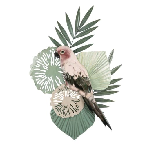 Decor Plaques & lettering | Pink and Green Tropical Wall Art 36x56 - ME22209
