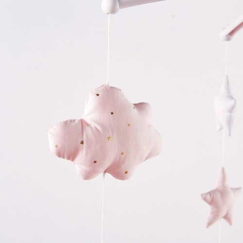 Pink And White Baby Musical Mobile Bird Song Maisons Du Monde