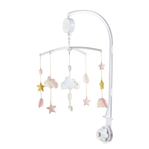 Pink And White Cotton Musical Mobile For Babies Lou Maisons Du Monde