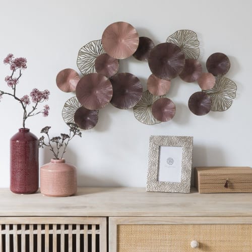 Pink, Bronze and Purple Metal Wall Art 71x47 Maisons du Monde