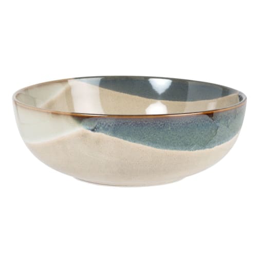 Tableware Serving dishes, plates & bowls | Pink, Pale Blue and White Earthenware Salad Bowl - PL30804