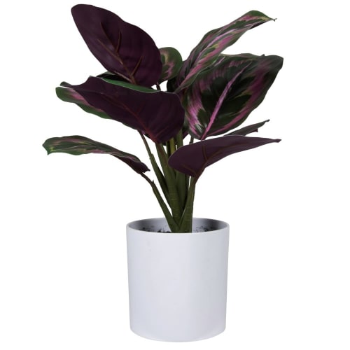 Déco Fleurs artificielles et bouquets | Plante verte artificielle et pot noir - XS16456