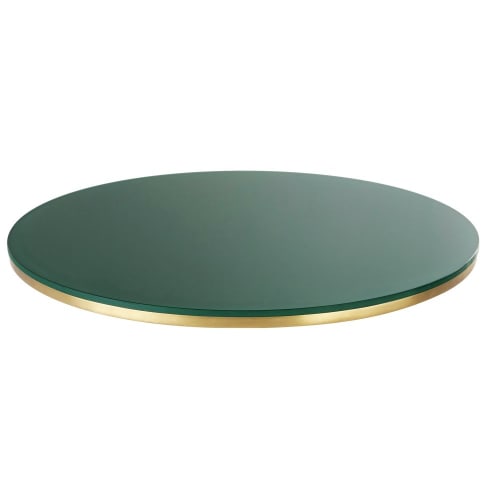 Plateau de table professionnel en verre vert 2/4 personnes D70