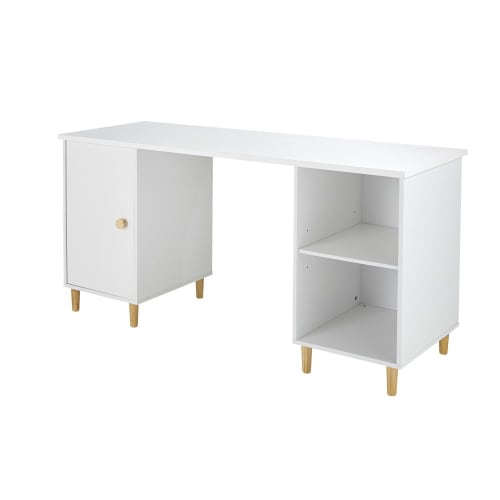 Plateau Pour Bureau Blanc L150 Mika Maisons Du Monde