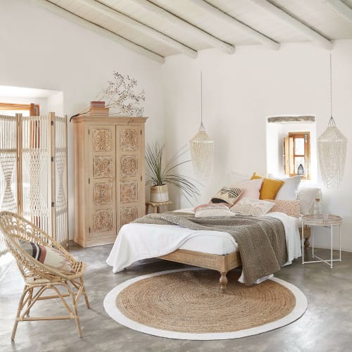 poltrona vintage in rattan maisons du monde