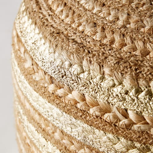 Pouf en jute imprimé doré PERLY Maisons du Monde